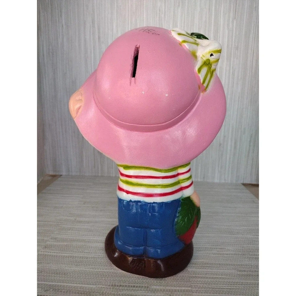 Vintage Strawberry Shortcake Bank Ceramic Hand‎ Painted 11